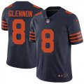 Nike Chicago Bears #8 Glennon dark blue Color Rush Limited Jersey