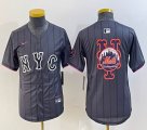 Youth Nike New York Mets blank gray majestic majestic baseball jerseys city version 04