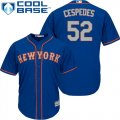 Youth New York Mets #52 Yoenis Cespedes Blue baseball Jerseys