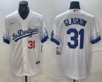 Nike Dodgers #31 Tyler Glasnow white fashion MLB baseball jerseys 03