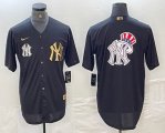 Nike New York Yankees blank black gold majestic baseball Jersey 10