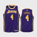 Los Angeles Lakers #4 Alex Caruso purple nba basketball jersey-HL