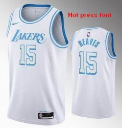 Los Angeles Lakers #15 Austin Reaveswhite NBA Jerseys Hot press font