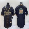 Nike Green Bay Packers blank black baseball jerseys Joint name-BD 01