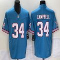 Nike Buffalo Bills #34 Earl Campbell throwback skyblue Color Rush Limited Jersey-BD