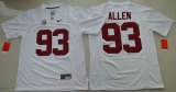 Alabama Crimson Tide Jonathan Allen 93 College Football Limited Jersey - White