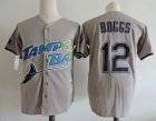 Tampa Bay Rays Wade Doggs 12 gray throwback MLB Jersey