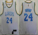 Nike Los Angeless Lakers #24 Kobe Bryant white basketball Jerseys-HL