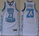 North Carolina Michael Jordan #23 white nba Basketball Jersey