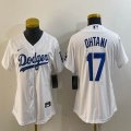 Women Los Angeles Dodgers #17 Shohei Ohtani Nike white majestic baseball Jersey 01