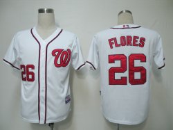 MLB Jerseys Washington Nationals 26 Flores White