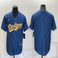 Nike Los Angeles Dodgers blank blue gold throwback majestic baseball Jersey-BD