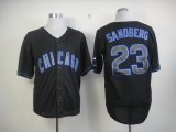 Chicago Cubs #23 Ryne Sandberg Black MLB Jersey