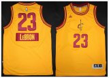 2014 Cleveland Cavaliers LeBron James #23 yellow Christmas edition nba jerseys(1)