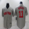 Nike Boston Red Sox #11 Rafael Devers Gray majestic baseball jerseys-BD