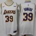 Nike NBA Los Angeles Lakers #39 Markus Howard white nba basketball Jersey-S8