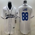 Nike Dallas Cowboys #88 CeeDee Lamb white baseball jerseys Joint name-BD