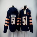 Chicago Bears #51 Dick Butkus dark blue nfl Hooded Sweatshirt