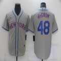 Nike New York Mets Jacob deGrom #48 gray majestic mlb jerseys-BD