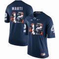 Custom Penn State #42 Michael Mauti blue fashion college football jersey