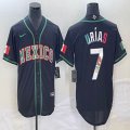 2023 World Cup Mexico #7 Julio Urias black majestic baseball jerseys 43