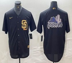 Nike San Diego Padres blank black majestic baseball jerseys 02