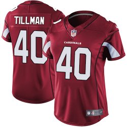 Women Cardinals #40 Pat Tillman red nike Color Rush Limited Jersey