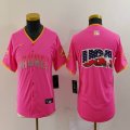 Youth Nike San Diego Padres blank pink baseball jerseys Joint Name 05