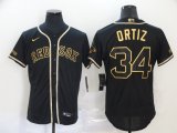 Nike Boston Red Sox #34 David Ortiz black gold Flexbase Authentic Collection Jersey-BD