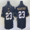 Nike San Francisco 49ers #23 Christian McCaffrey black gold Color Rush Limited Jersey-BD 03