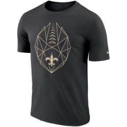 Men\'s New Orleans Saints Nike Black Fan Gear Icon Performance T-Shirt