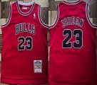 Youth Chicago Bulls #23 Michael Jordan red throwback 1997-98 nba basketball jersey-XD