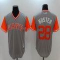 Nike San Francisco Giants #28 Buster gray majestic baseball jersey-BD