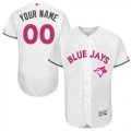 Custom Toronto Blue Jays white Flexbase Authentic Collection Jersey(1)