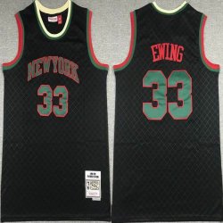 New York Knicks #33 Patrick Ewing black throwback nab basketball jerseys-XD