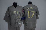 Chicago Cubs #17 Kris Bryant gray gold Flexbase Authentic Collection Jersey