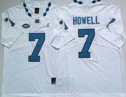 North Carolina Tar Heels #7 Sam Howell white college NCAA jerseys