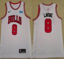 Nike Chicago Bulls #8 Zach Lavine white nba basketball jersey-XD