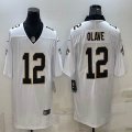 Nike New Orleans Saints #12 Chris Olave white Color Rush Limited Jersey 01