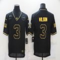 Nike Seattle Seahawks #3 Russell Wilson throwback black Salute To Service Limited Jersey-BD