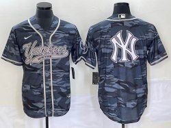 Nike New York Yankees blank gray camo majestic MLB baseball Jerseys Joint name 02