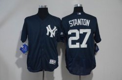 New York Yankees #27 Giancarlo Stanton dark blue Flexbase Authentic Collection Jerseyï¼ˆ1ï¼‰