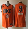 Oklahoma City Thunder #9 Serge Ibaka orange nba jersey