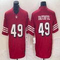 Nike San Francisco 49ers #49 The Faithful red throwback Nike Scarlet Vapor F.U.S.E. Limited Jersey-BD 03