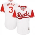 Cincinnati Reds #3 Believe white classic baseball Jerseys