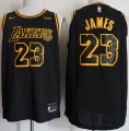 Nike Los Angeles Lakers #23 LeBron James black fashion basketball jerseys-TY