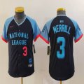 Youth National League #3 Jackson Merrill Nike Navy 2024 MLB All-Star Game Limited Jersey 01