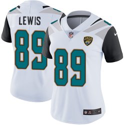 Women Jacksonville Jaguars ##89 Marcedes Lewis white nike Color Rush Limited Jersey