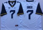 West Virginia Mountaineers #7 Will Grier white College football jersey-PNS