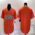 Nike Miami Dolphins blank orange baseball jerseys Joint name-BD